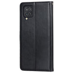 Til Samsung Galaxy A42 5G R61 Tekstur Fældet Sømmønster Præget PU-læder Telefoncover med Stativpung