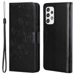 For Samsung Galaxy A23 5G (Global Version) Imprinting Butterfly Flower PU Leather Wallet Phone Case Stand Cover