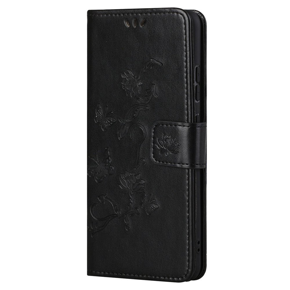 For Samsung Galaxy A23 5G (Global Version) Imprinting Butterfly Flower PU Leather Wallet Phone Case Stand Cover