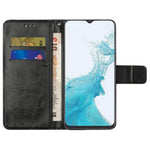 For Samsung Galaxy A23 5G (Global Version) Imprinting Butterfly Flower PU Leather Wallet Phone Case Stand Cover