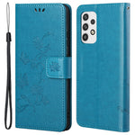 For Samsung Galaxy A23 5G (Global Version) Imprinting Butterfly Flower PU Leather Wallet Phone Case Stand Cover