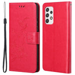 For Samsung Galaxy A23 5G (Global Version) Imprinting Butterfly Flower PU Leather Wallet Phone Case Stand Cover