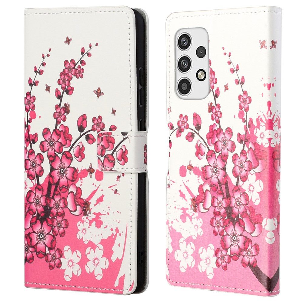 Mönstertryck Läderfodral till Samsung Galaxy A23 5G, Plånboksstativ Magnetiskt Spänne Telefonfodral