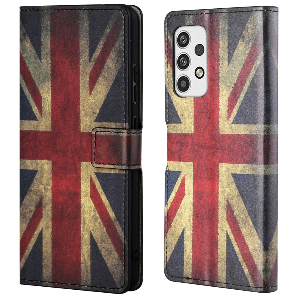 Mönstertryck Läderfodral till Samsung Galaxy A23 5G, Plånboksstativ Magnetiskt Spänne Telefonfodral