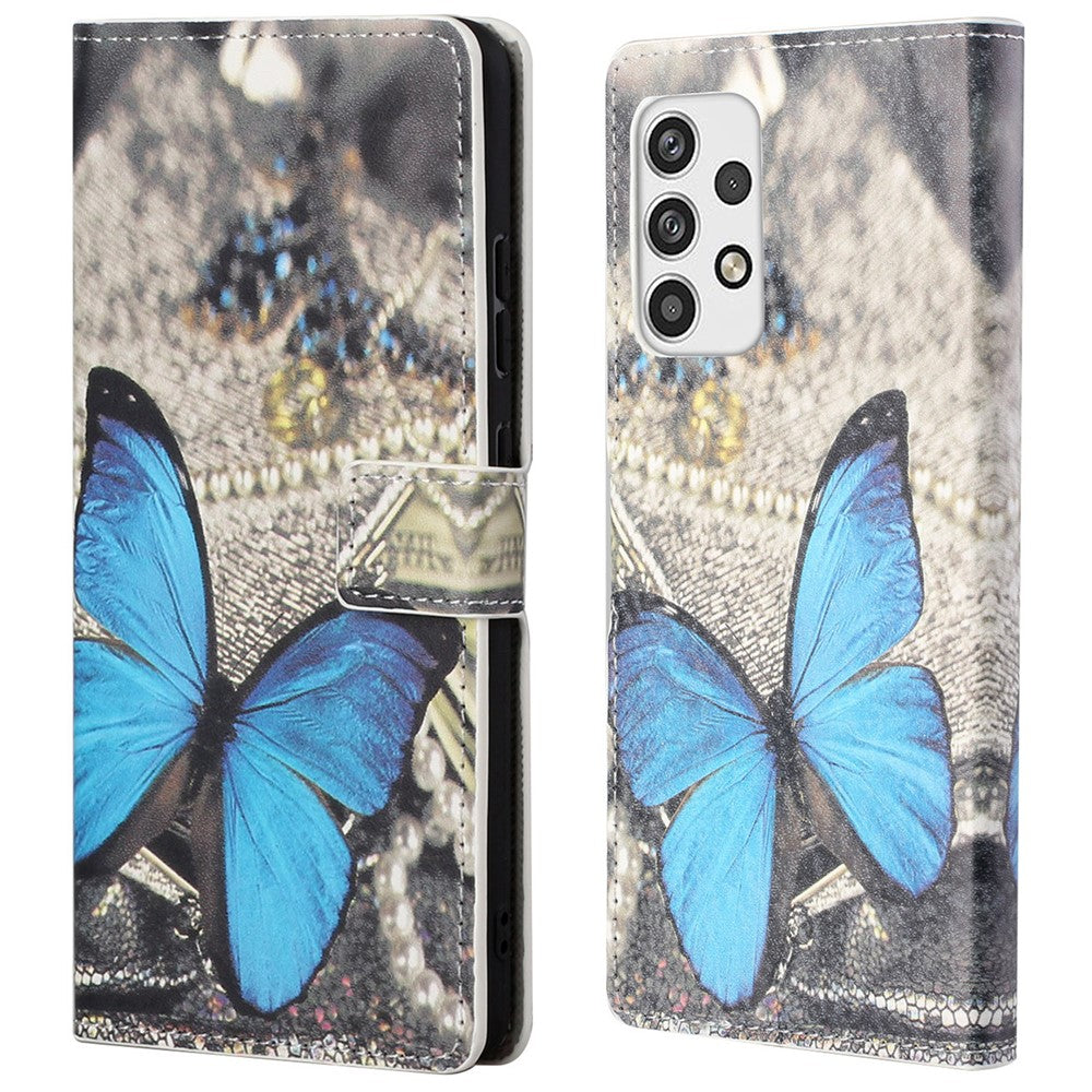 Mönstertryck Läderfodral till Samsung Galaxy A23 5G, Plånboksstativ Magnetiskt Spänne Telefonfodral