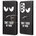 Mønstertrykt læder telefoncover til Samsung Galaxy A23 5G (Global Version), standerpung med krydsstruktur beskyttelsesetui