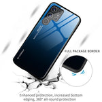 For Samsung Galaxy S22 Ultra 5G Gradient Color Tempered Glass Back + TPU Frame Mobile Phone Case