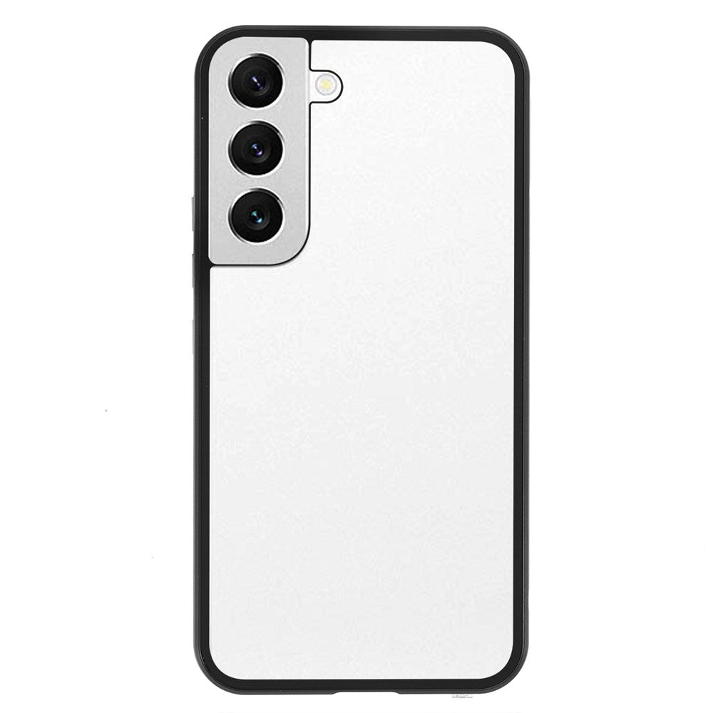 For Samsung Galaxy S22 5G Aluminium Alloy Frame + Double-sided Tempered Glass Phone Case Full Coverage Mobile Phone Cover