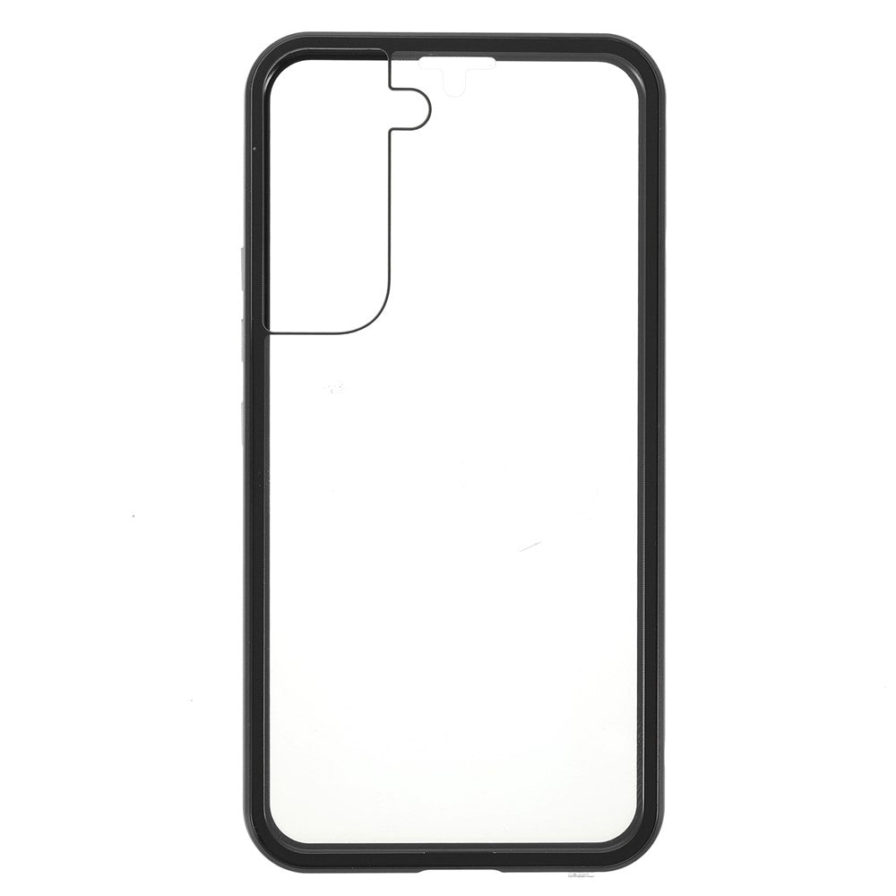 For Samsung Galaxy S22 5G Aluminium Alloy Frame + Double-sided Tempered Glass Phone Case Full Coverage Mobile Phone Cover