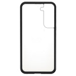 For Samsung Galaxy S22 5G Aluminium Alloy Frame + Double-sided Tempered Glass Phone Case Full Coverage Mobile Phone Cover