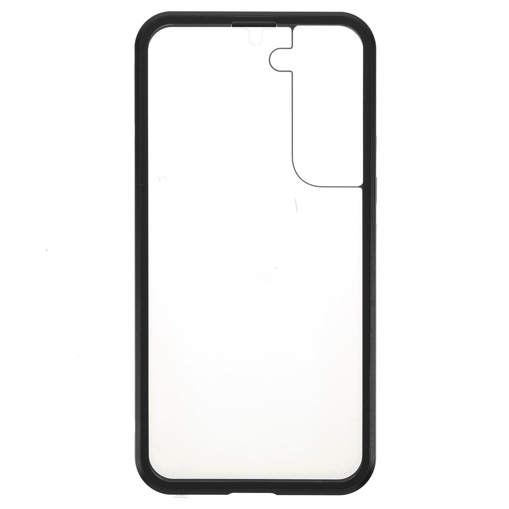 For Samsung Galaxy S22 5G Aluminium Alloy Frame + Double-sided Tempered Glass Phone Case Full Coverage Mobile Phone Cover