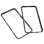 For Samsung Galaxy S22 5G Aluminium Alloy Frame + Double-sided Tempered Glass Phone Case Full Coverage Mobile Phone Cover