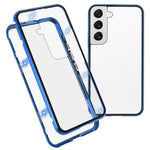 Samsung Galaxy S22 5G Ram i aluminiumlegering + Dubbelsidigt härdat glasfodral Heltäckande mobilmobilfodral