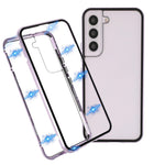 Samsung Galaxy S22 5G Ram i aluminiumlegering + Dubbelsidigt härdat glasfodral Heltäckande mobilmobilfodral