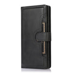 For Samsung Galaxy S22 Ultra 5G Wrist Strap Magnetic Clasp Anti-fall Protection Case Split Leather Stand Phone Cover with Multiple Card Slots
