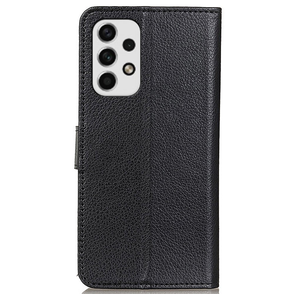 For Samsung Galaxy A23 4G / 5G Litchi Texture PU Leather Magnetic Clasp Stand Case Wallet Flip Phone Case