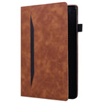 Til Samsung Galaxy Tab S9+ / S8+ / S7+ PU-læder flip stand cover i pungdesign til erhverv, tablet-etui med blyantsholder og automatisk vågne-/dvalefunktion