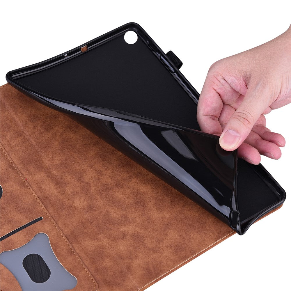 Til Samsung Galaxy Tab S9+ / S8+ / S7+ PU-læder flip stand cover i pungdesign til erhverv, tablet-etui med blyantsholder og automatisk vågne-/dvalefunktion