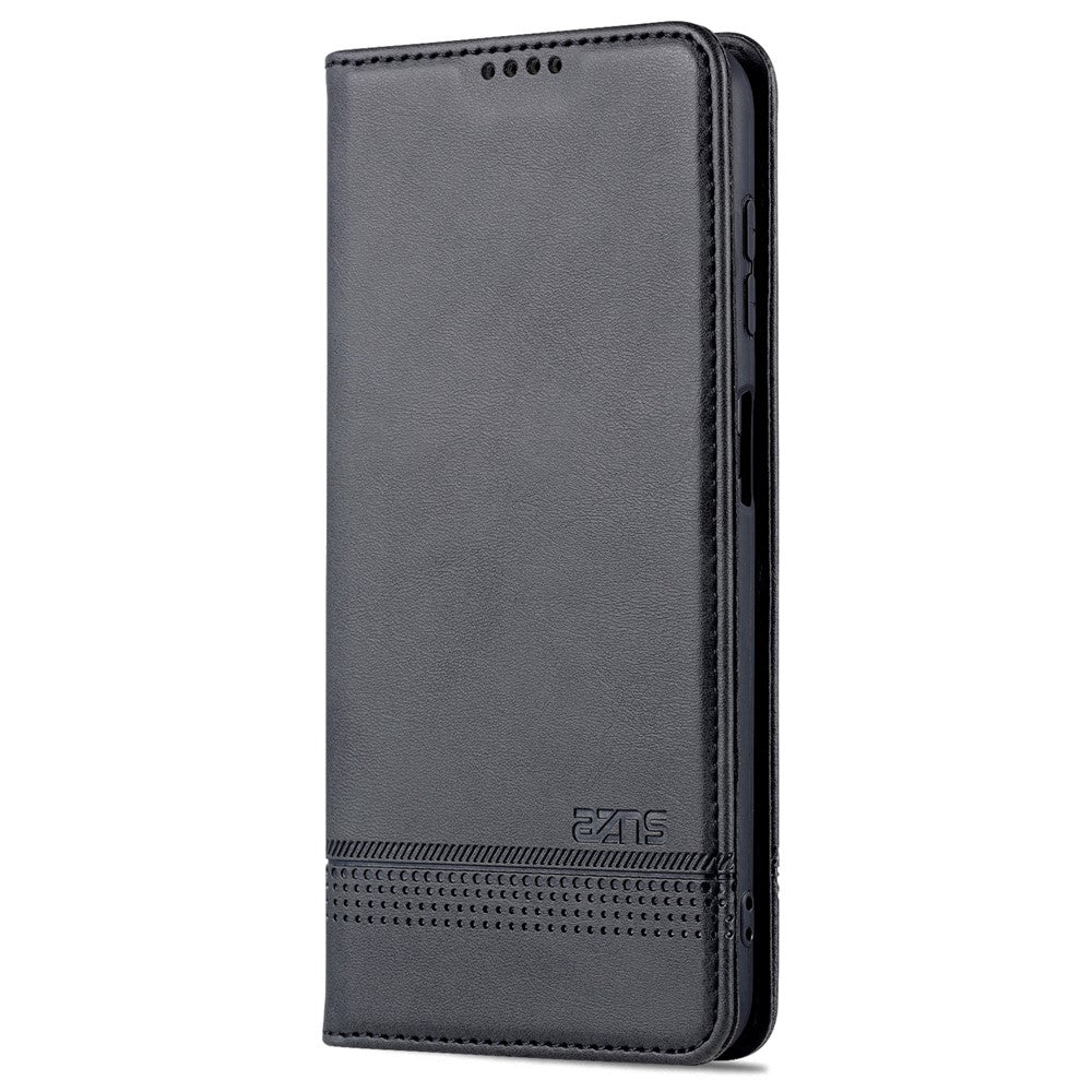 AZNS til Samsung Galaxy A13 4G Magnetisk Absorption Tekstureret PU Læder Pung Flip Cover Foldbar Stander Beskyttende Etui