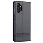 AZNS til Samsung Galaxy A13 4G Magnetisk Absorption Tekstureret PU Læder Pung Flip Cover Foldbar Stander Beskyttende Etui