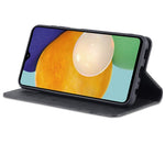 AZNS til Samsung Galaxy A13 4G Magnetisk Absorption Tekstureret PU Læder Pung Flip Cover Foldbar Stander Beskyttende Etui