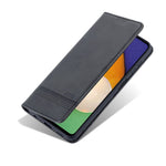 AZNS til Samsung Galaxy A13 4G Magnetisk Absorption Tekstureret PU Læder Pung Flip Cover Foldbar Stander Beskyttende Etui