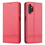 AZNS til Samsung Galaxy A13 4G Magnetisk Absorption Tekstureret PU Læder Pung Flip Cover Foldbar Stander Beskyttende Etui