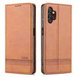 AZNS til Samsung Galaxy A13 4G Magnetisk Absorption Tekstureret PU Læder Pung Flip Cover Foldbar Stander Beskyttende Etui