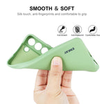 ENKAY HAT PRINCE for Samsung Galaxy S22+ 5G Solid Color Straight Edge Precise Cutout Phone Cover Liquid Silicone Flexible Protective Case