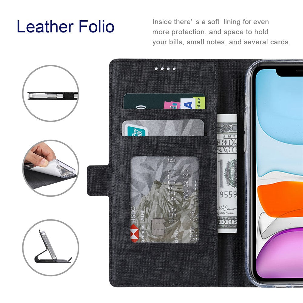 VILI K Series Stand Wallet Leather Case for Samsung Galaxy S22+ 5G, Double Magnetic Clasp Phone Cover