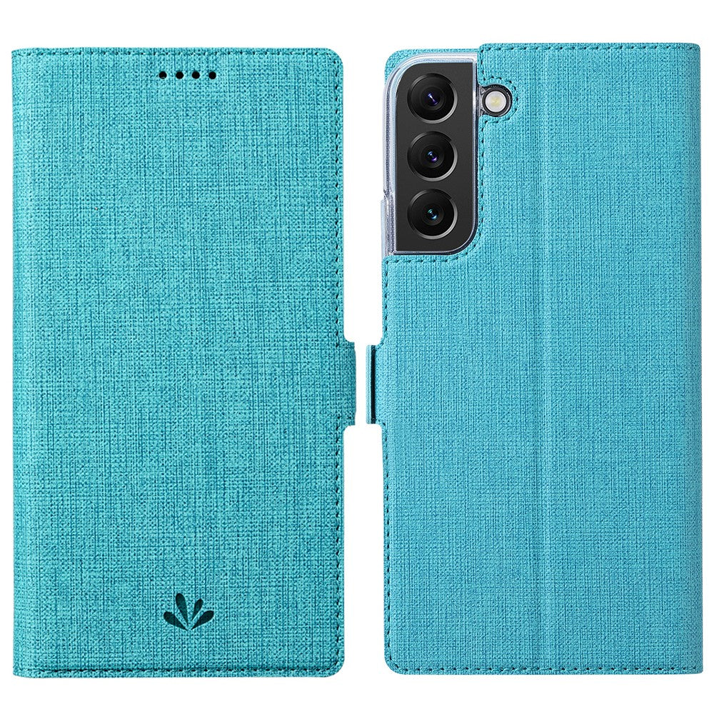 VILI K Series Stand Wallet Leather Case for Samsung Galaxy S22+ 5G, Double Magnetic Clasp Phone Cover