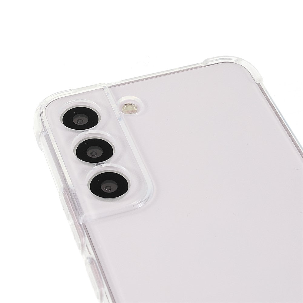 Crystal Clear TPU Cover for Samsung Galaxy S22 5G, Reinforced Four Corner Shockproof Phone Case with Lanyard
