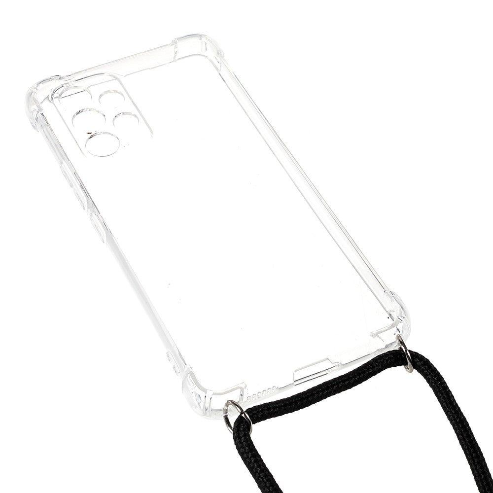 For Samsung Galaxy A53 5G Four Corner Airbag Anti-fall Protection TPU Phone Case with Lanyard
