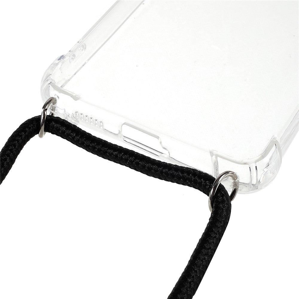 For Samsung Galaxy A53 5G Four Corner Airbag Anti-fall Protection TPU Phone Case with Lanyard