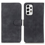 KHAZNEH Retro tekstur PU-lædercover til Samsung Galaxy A23 4G / 5G (Global version) med pungstativ Anti-drop telefoncover tilbehør