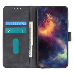 KHAZNEH Retro tekstur PU-lædercover til Samsung Galaxy A23 4G / 5G (Global version) med pungstativ Anti-drop telefoncover tilbehør