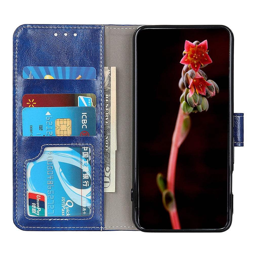 Retro Style Crazy Horse Texture Leather Case for Samsung Galaxy A23 4G / 5G (Global Version), Folio Flip Wallet Stand Design Phone Case Cover Accessory