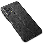 Samsung Galaxy A23 4G / 5G Litchitextur Flexibelt TPU Mobilmobil Baksida Reptåligt Fodral