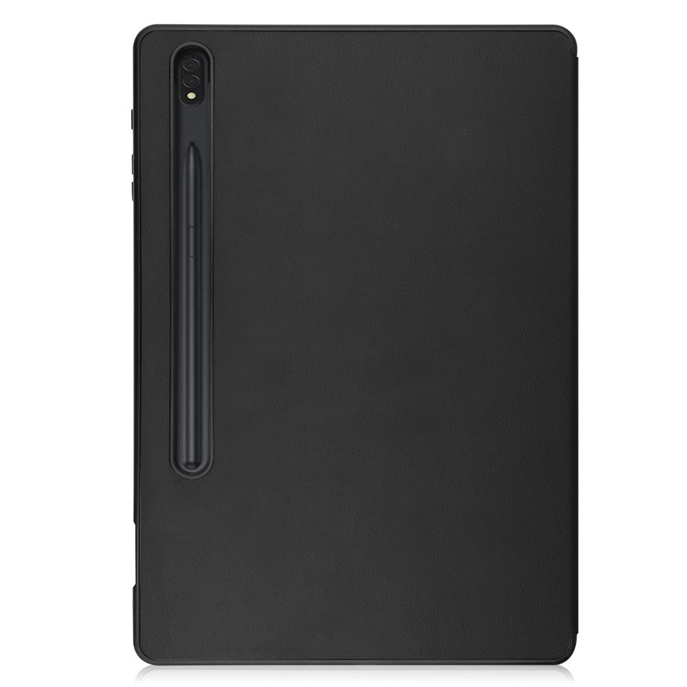 Til Samsung Galaxy Tab S8+ ridsefast, stødsikkert TPU+PU læder tredelt stander Auto Sleep/Wake design tabletcover med blyantholder