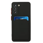 Kortholdercover til Samsung Galaxy S22 5G, slim fit-beskyttende blødt TPU-stødsikkert bagcover