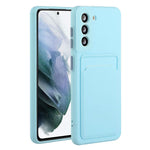 Kortholdercover til Samsung Galaxy S22 5G, slim fit-beskyttende blødt TPU-stødsikkert bagcover
