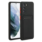 For Samsung Galaxy S22+ 5G Card Holder Slot Flexible TPU Soft Skin Protective Phone Case Cover