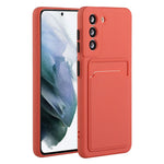 For Samsung Galaxy S22+ 5G Card Holder Slot Flexible TPU Soft Skin Protective Phone Case Cover