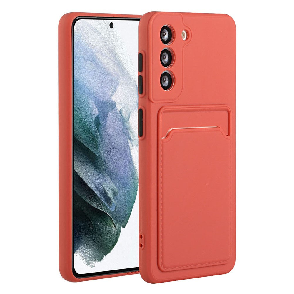 For Samsung Galaxy S22+ 5G Card Holder Slot Flexible TPU Soft Skin Protective Phone Case Cover