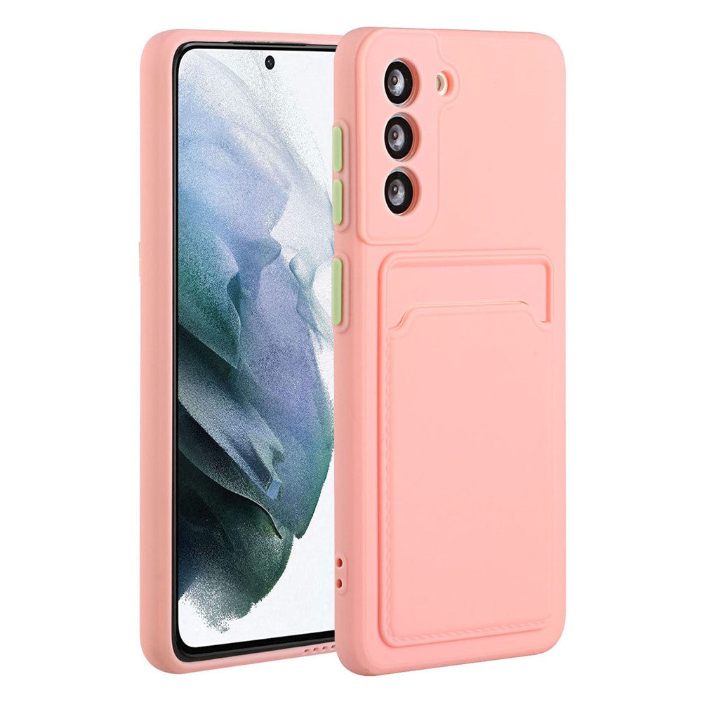 For Samsung Galaxy S22+ 5G Card Holder Slot Flexible TPU Soft Skin Protective Phone Case Cover
