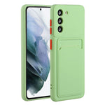 For Samsung Galaxy S22+ 5G Card Holder Slot Flexible TPU Soft Skin Protective Phone Case Cover