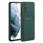 For Samsung Galaxy S22+ 5G Card Holder Slot Flexible TPU Soft Skin Protective Phone Case Cover