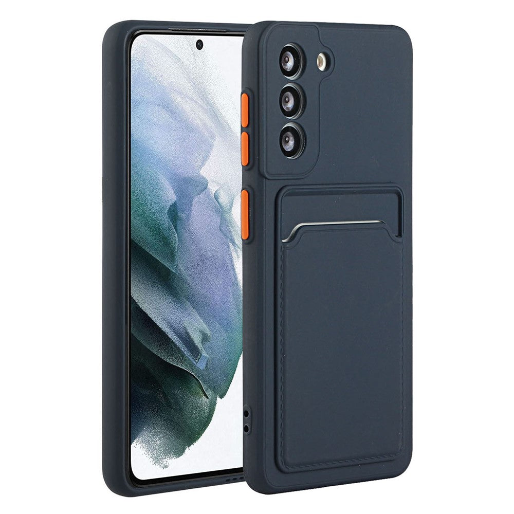 For Samsung Galaxy S22+ 5G Card Holder Slot Flexible TPU Soft Skin Protective Phone Case Cover