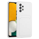 For Samsung Galaxy A53 5G Card Holder Slot Soft TPU Shockproof Anti-Scratch Case with Camera Lens Protection