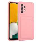 For Samsung Galaxy A53 5G Card Holder Slot Soft TPU Shockproof Anti-Scratch Case with Camera Lens Protection
